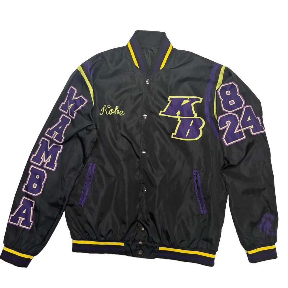 Stephen A. Smith Kobe Bryant Lakers Bomber Jacket Black Mamba Size M